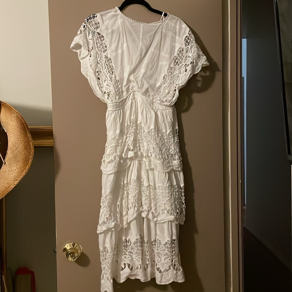 Farm Rio white Guipurre dress - Picture 9 of 9